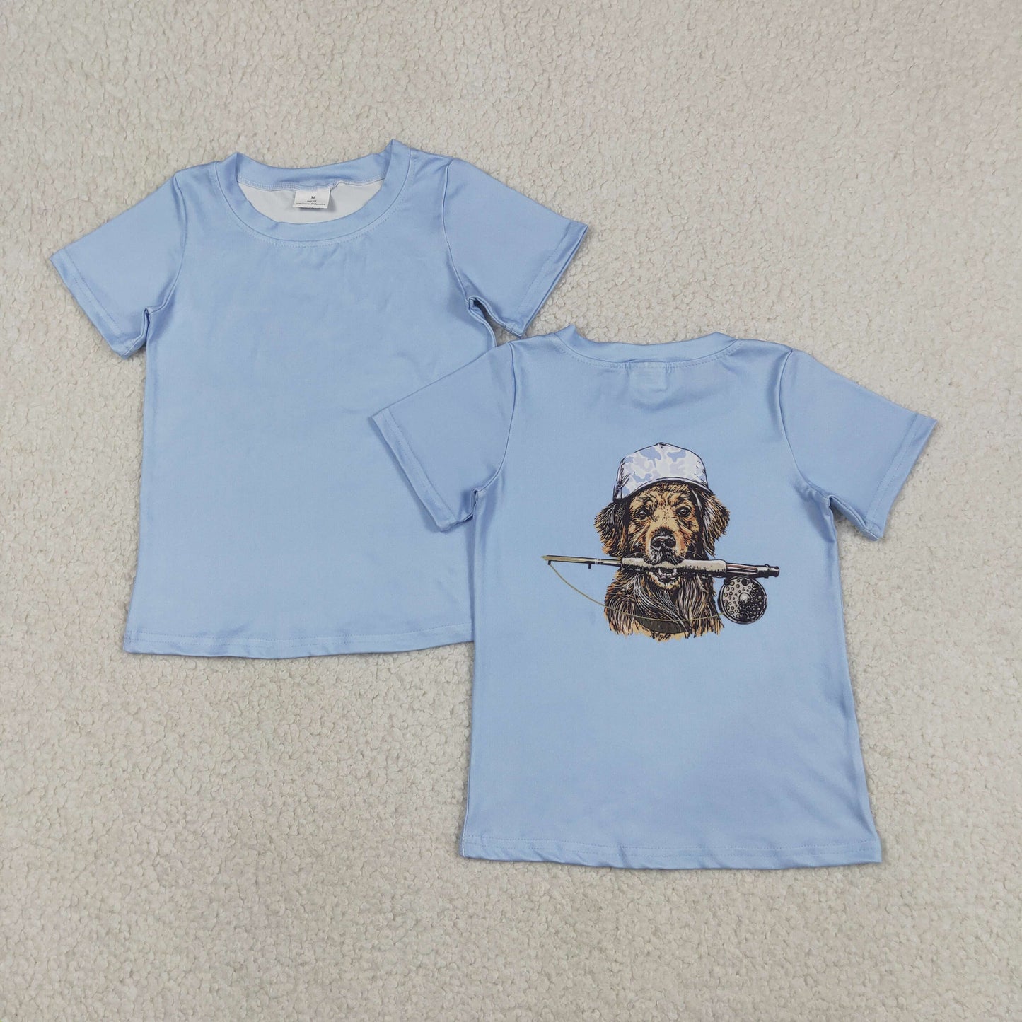 Blue Dog print short sleeve Shirt BT1765