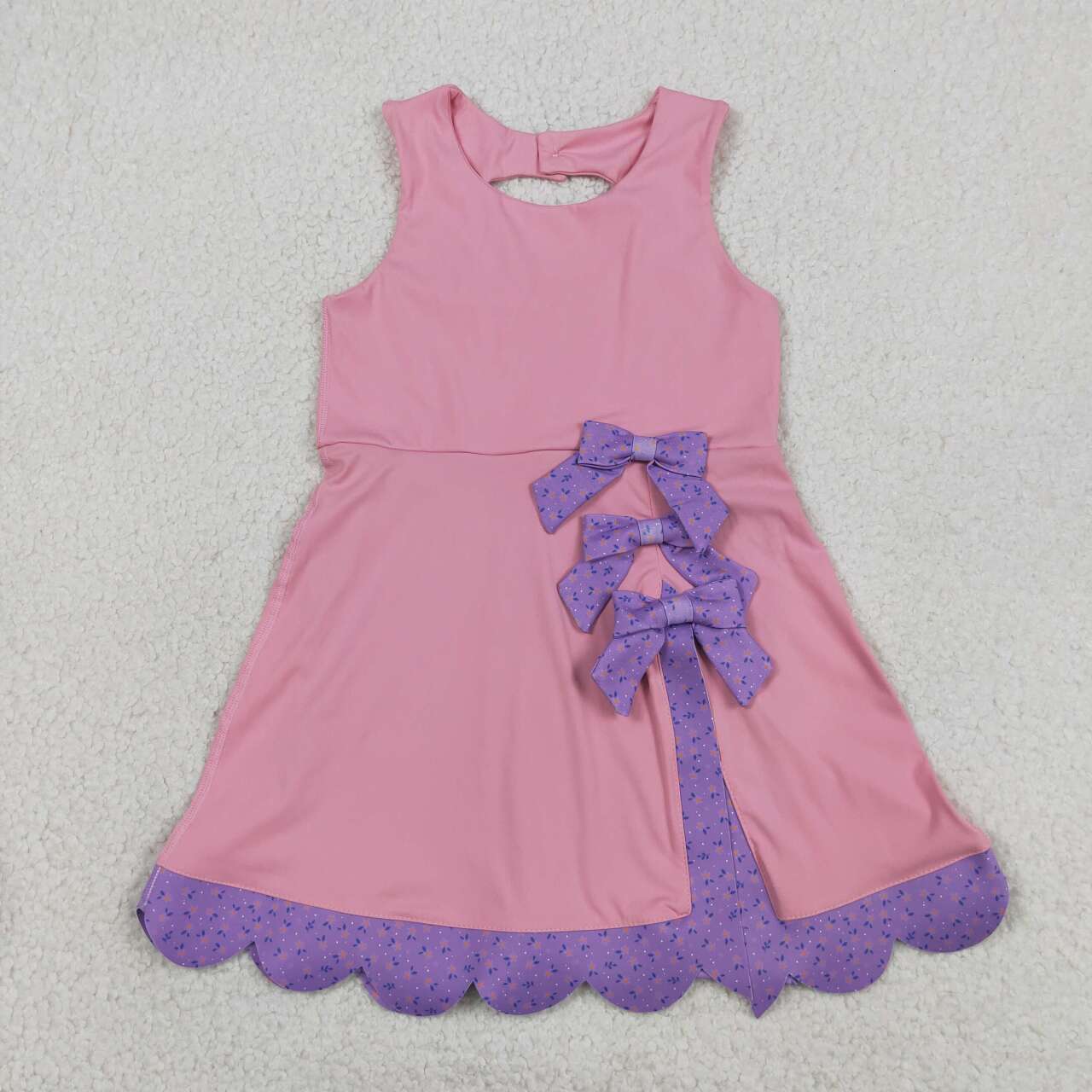 Athletic Light Purple Sleeveless Girls Dress GSD3028