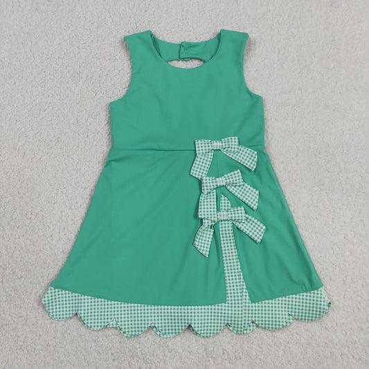 Athletic Green Sleeveless Girls Dress GSD3029