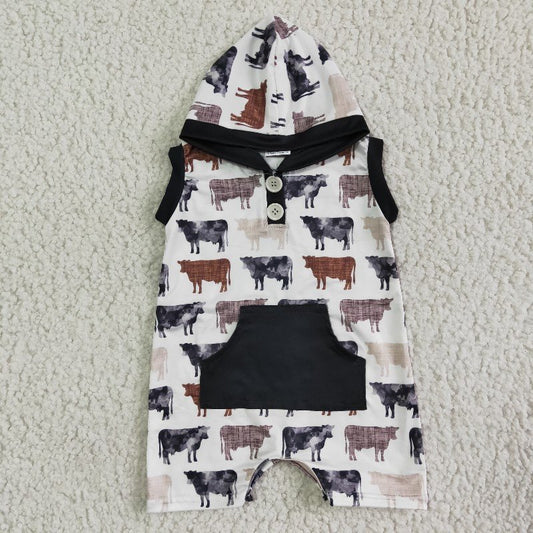 SR0041 cow Romper (usa warehouse)