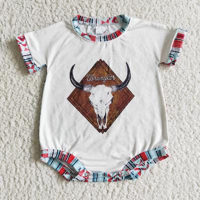 SR0096 Western cow Romper (usa warehouse)