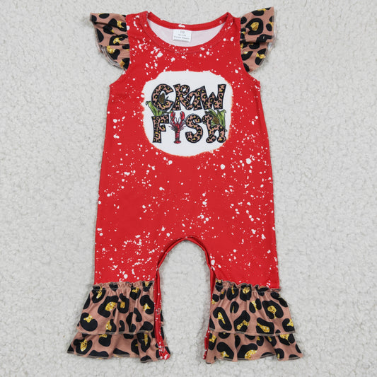 SR0149 Red lobster Girls Romper (usa warehouse)