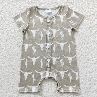 SR0258 cow short sleeve Romper (usa warehouse)