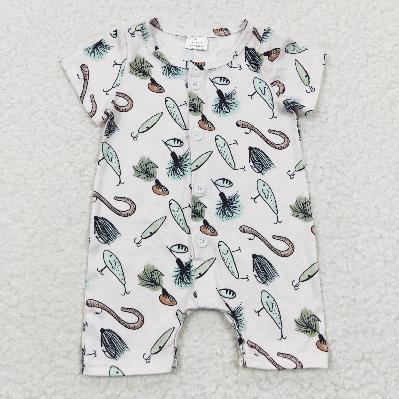 SR0259 going fish Romper (usa warehouse)