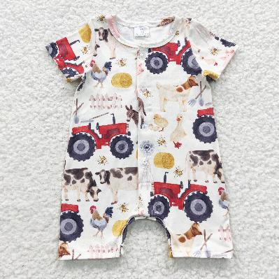SR0279 Cow baby Romper (usa warehouse)
