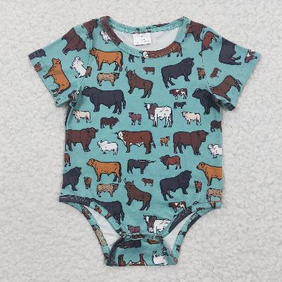 SR0305 Cow baby Romper (usa warehouse)