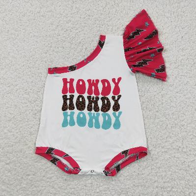 SR0316 western baby Romper (usa warehouse)
