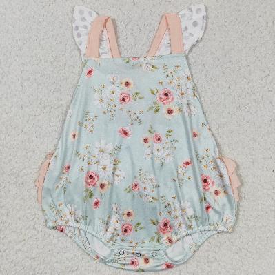SR0336 Summer floral Print baby Romper (usa warehouse)