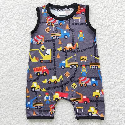 SR0341 black cartoon baby Romper (usa warehouse)