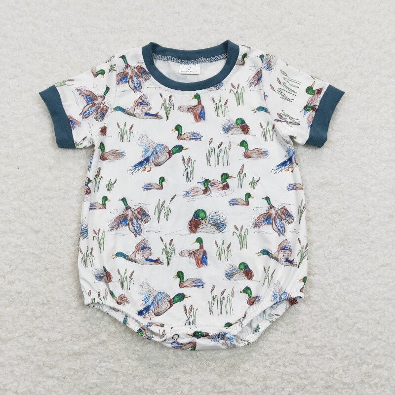 SR0894 duck short sleeve baby Romper (us warehouse)