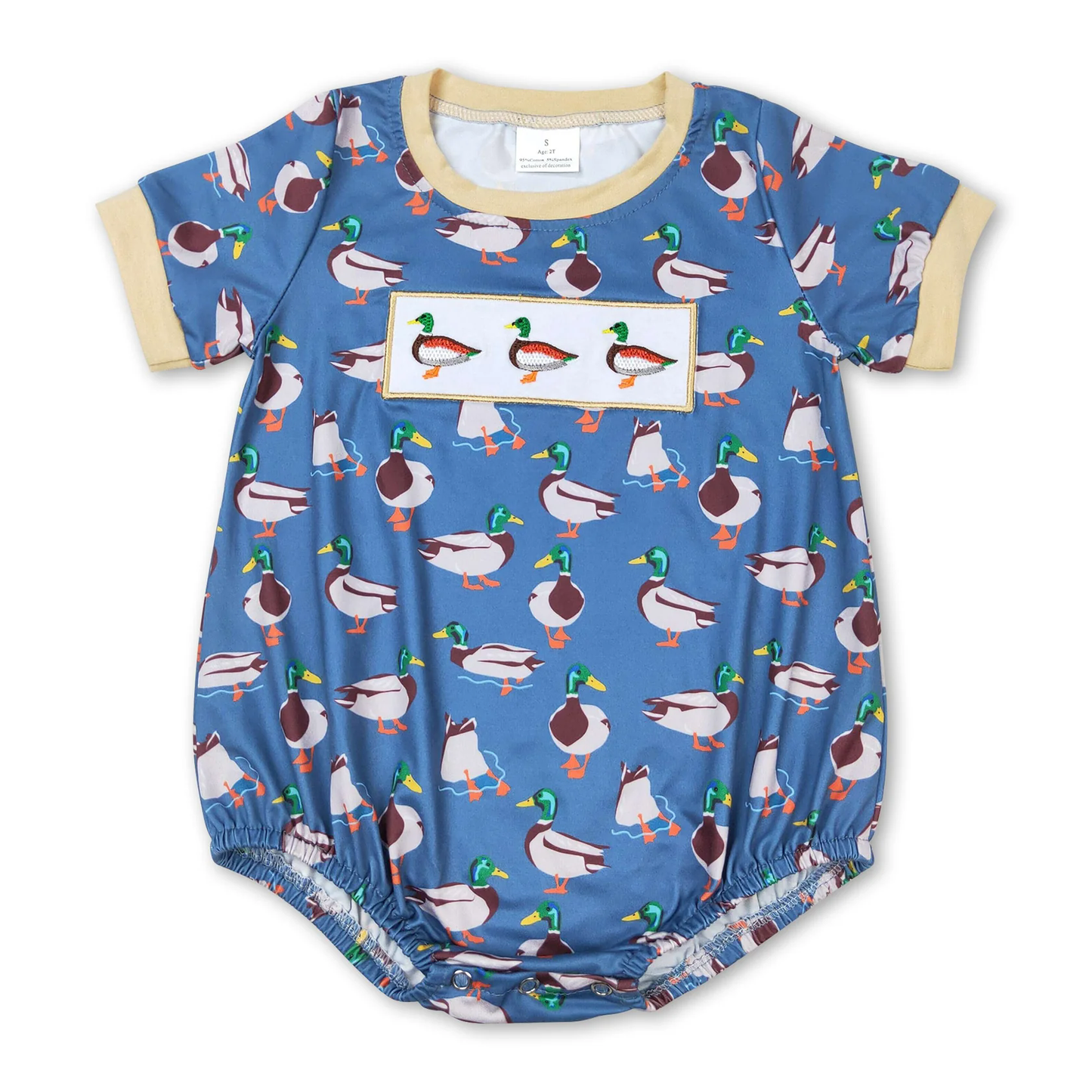 duck embroidery baby Romper (us warehouse)