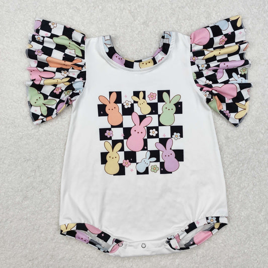 easter bunny plaid Baby Romper