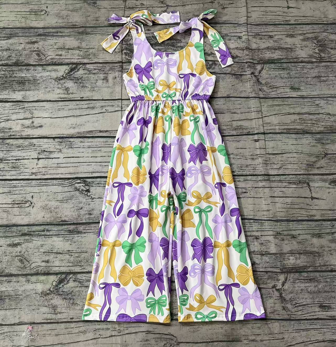 Pre-order purple yellow bow baby romper SR2522