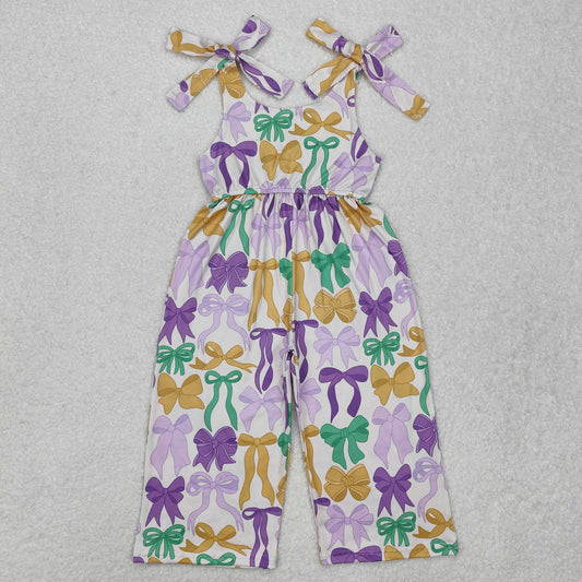 mardi gras bow purple Jumpsuit