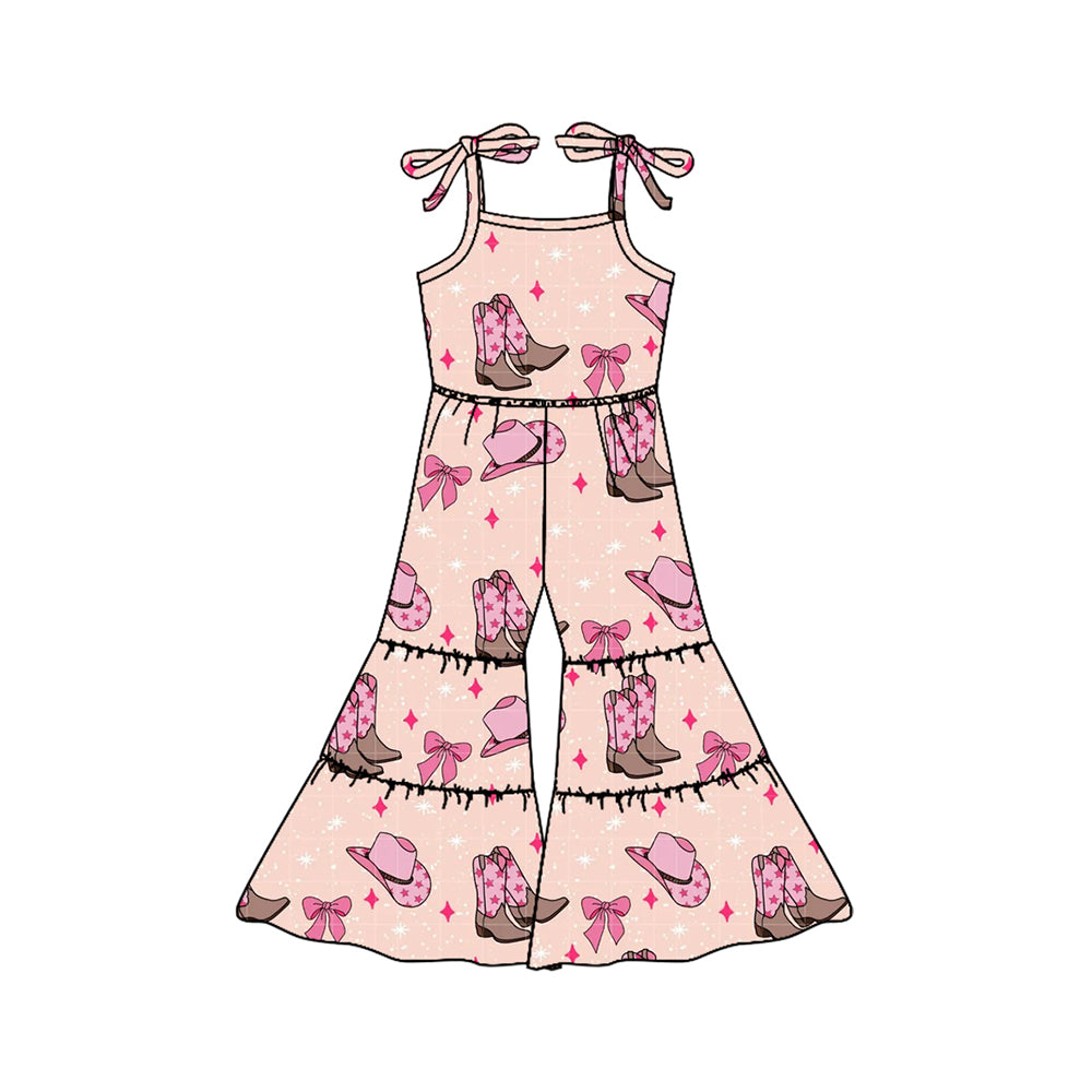 Pre-order Pink boots print baby romper SR2840