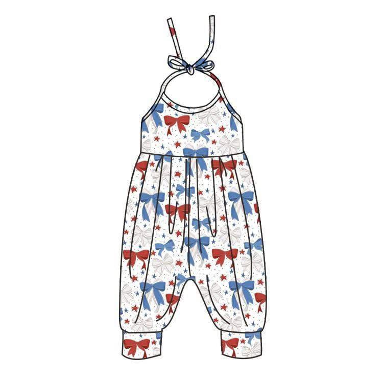 Pre-order colorful bows sleeveless romper SR2889