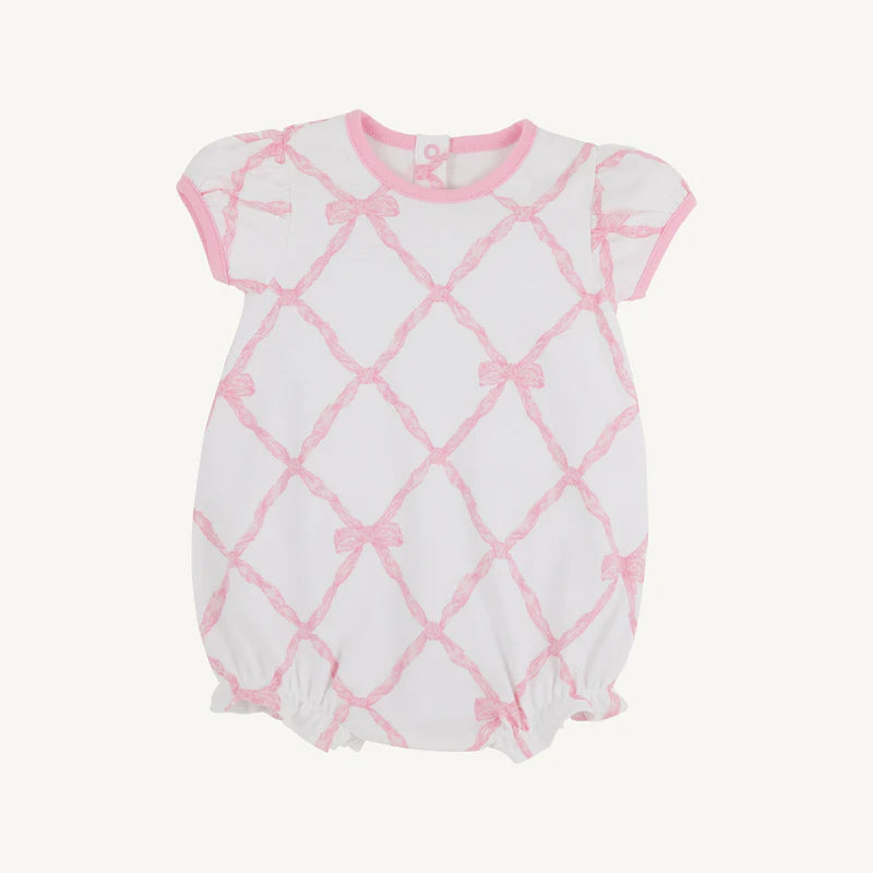Pre-order pink bow Short sleeve romper SR3027