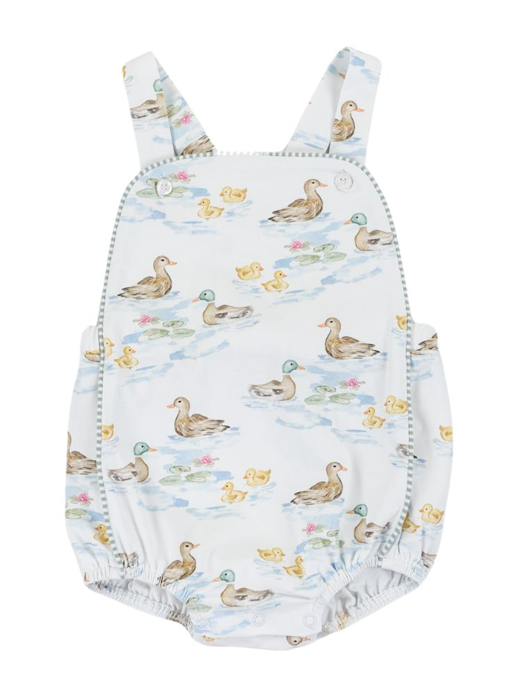 Pre-order green duck pattern Short sleeve romper SR3029