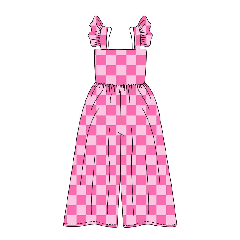 Pre-order Hot pink flying sleeve jumpsuit SR3050
