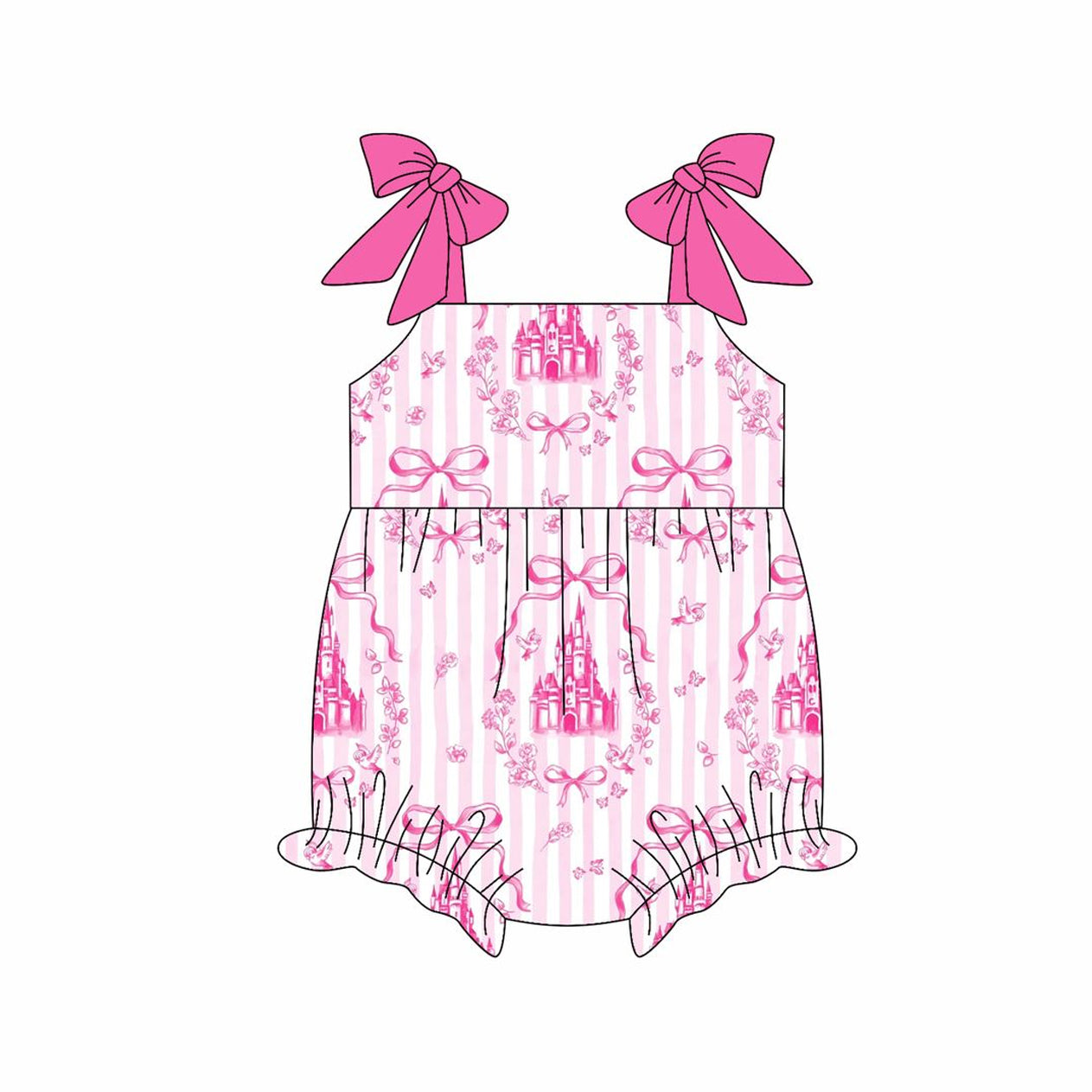 Pre-order pink cartoon romper SR3077