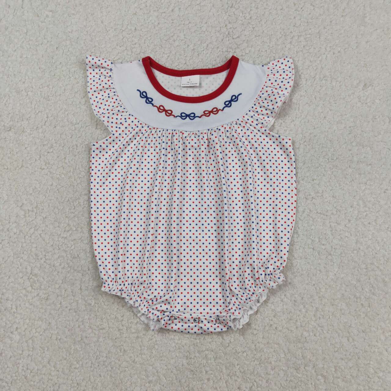 Pink dot bow Baby Romper SR3706