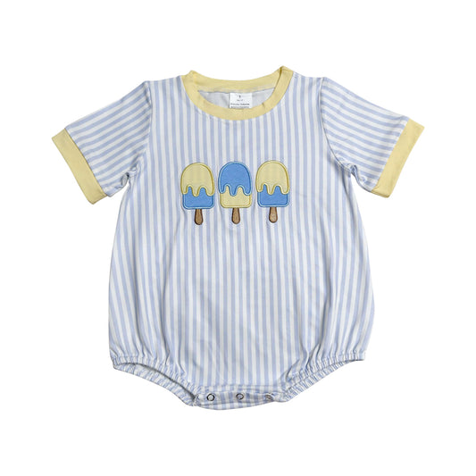 Stripe Embroidered ice cream Print Baby Romper SR4107