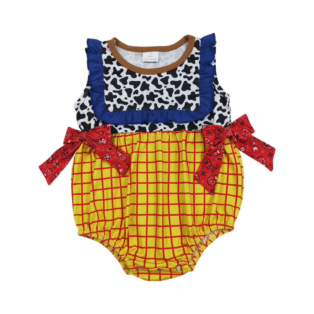 Summer Cow sleeveless Baby Romper SR4115