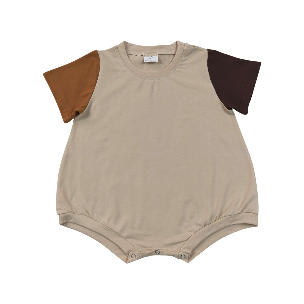 Colorful Khaki Cotton Baby Bubble Romper SR4157