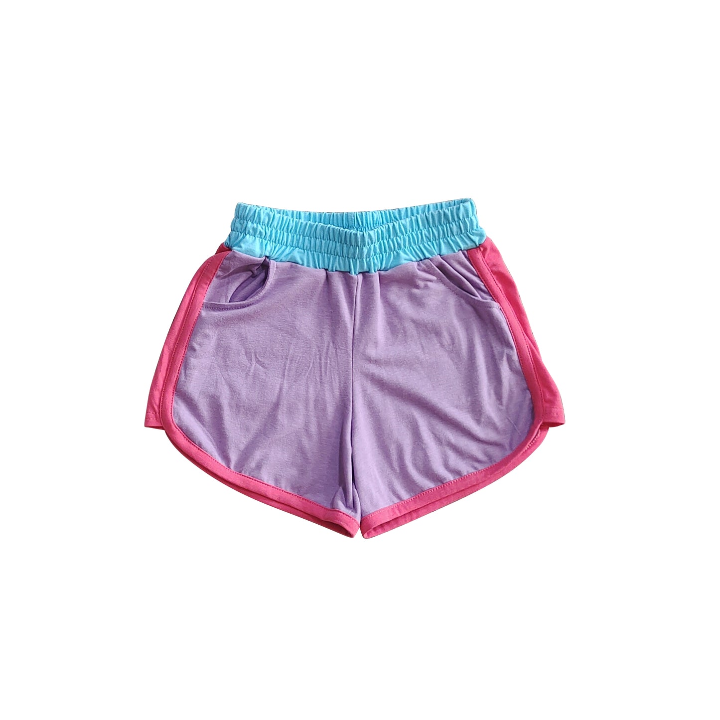 pre -order purple print girl yoga swim Shorts SS0555