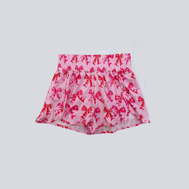 pre -order Pink bows girl swim Shorts SS0567