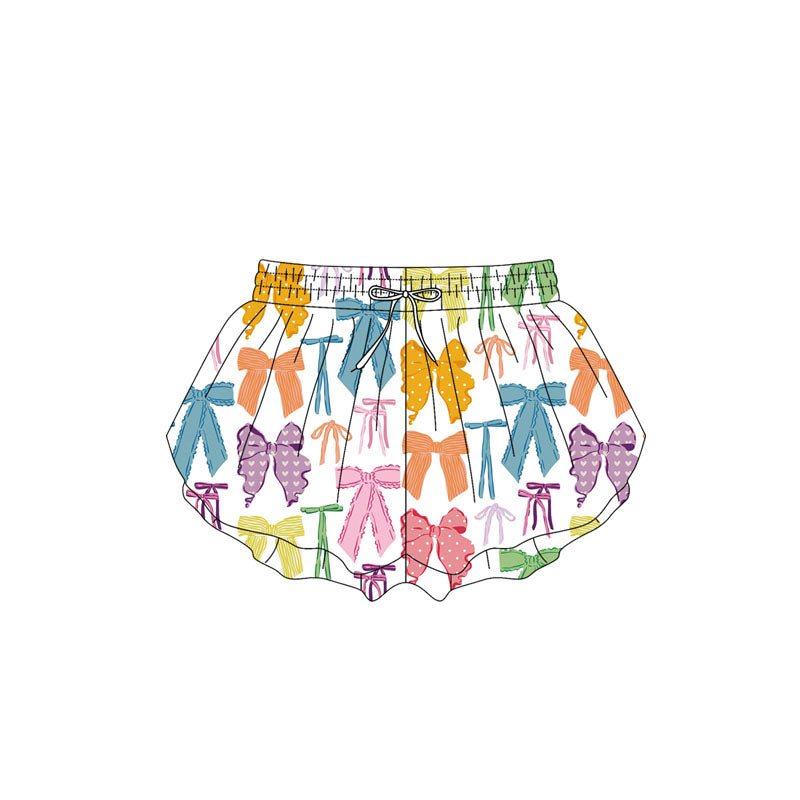 pre -order colorful bows print girl summer Shorts SS0579