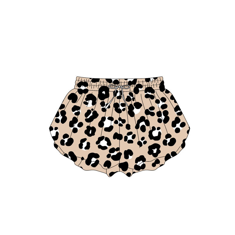 pre -order brown leopard print girl summer Shorts SS0585