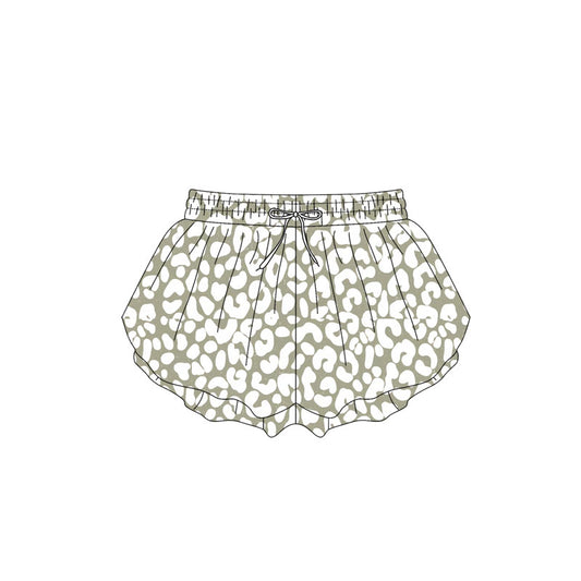 pre -order green leopard print girl summer Shorts SS0586