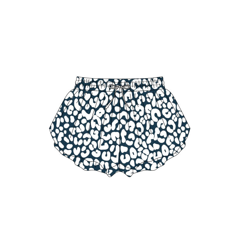 pre -order black leopard print girl summer Shorts SS0588