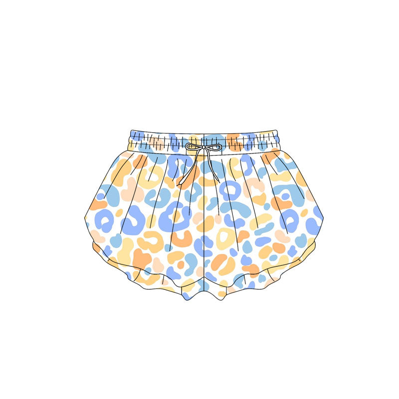 pre -order blue orange leopard print girl summer Shorts SS05891
