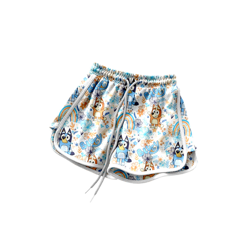 pre -order blue cartoon print girl summer Shorts SS0600