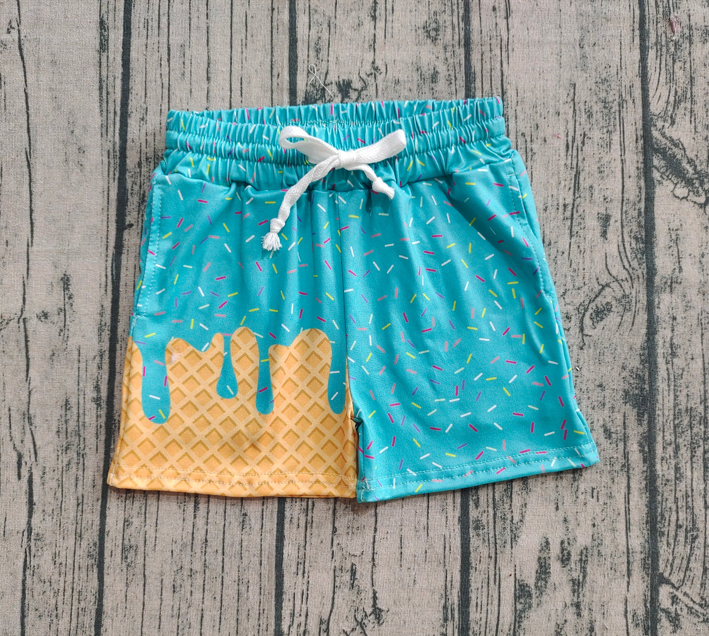 pre -order cyan ice sprinkle print shorts SS0623