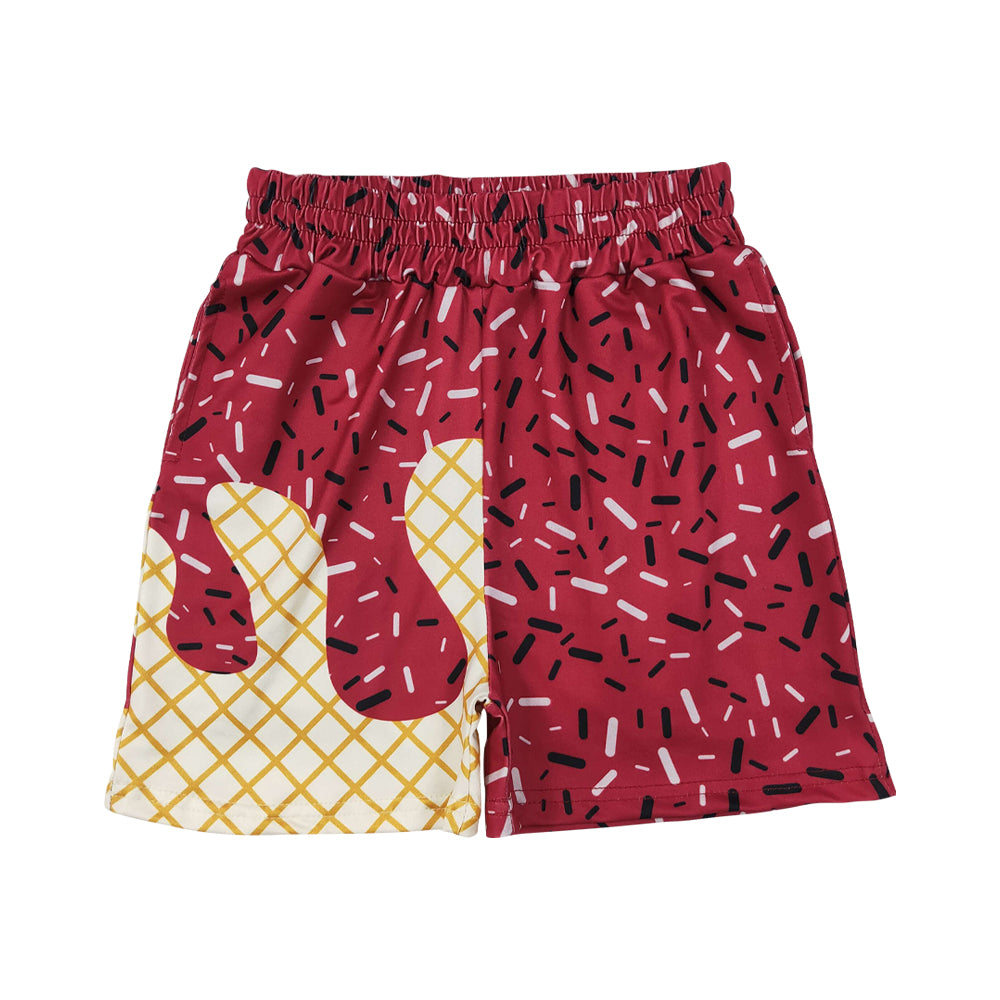 baseball ice cream Red boy shorts SS0638