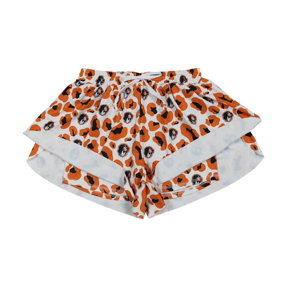 Adult Women Orange Leopard ShortS SS0806