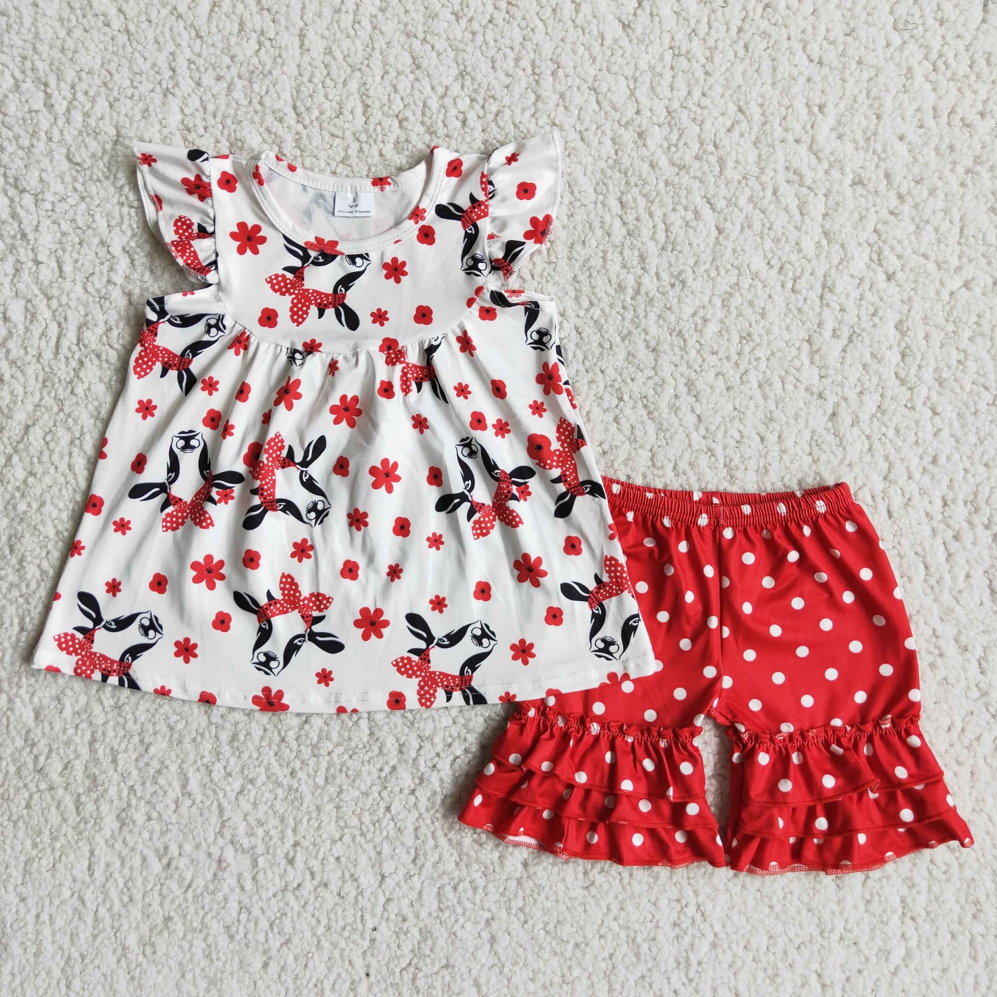 flowers cow print set C8-21