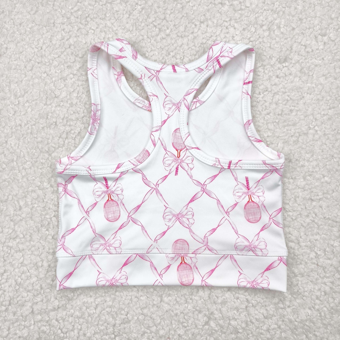 Pink bow girl yoga vest