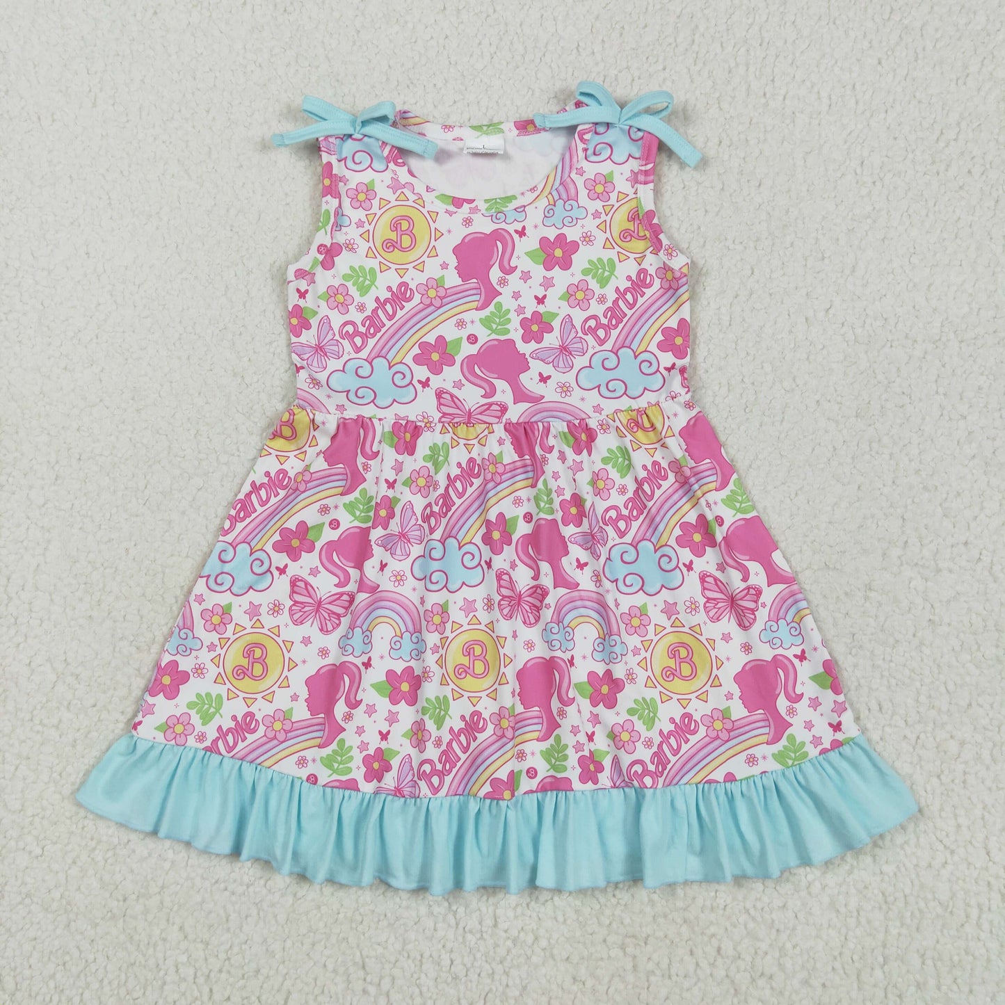 Flowers rainbows Girls dress