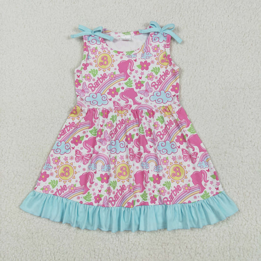 Flowers rainbows Girls dress