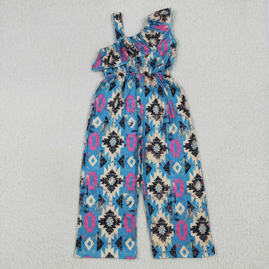 western geometric pattern Girls Jumpsuit