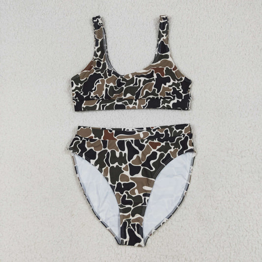 brown camo Swimsuit for women