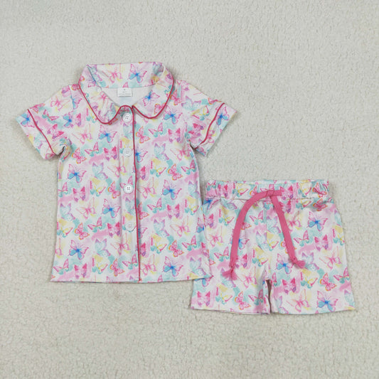 Colorful Butterfly Button Pajamas GSSO2601