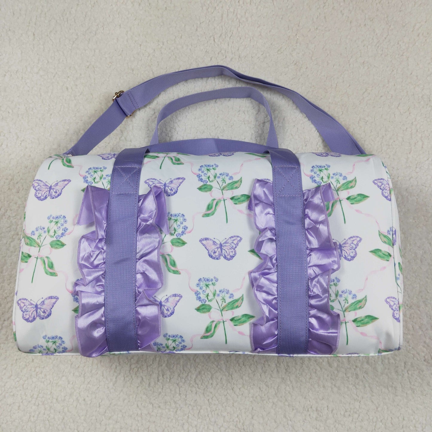 Purple Flowers Lace Gym bag