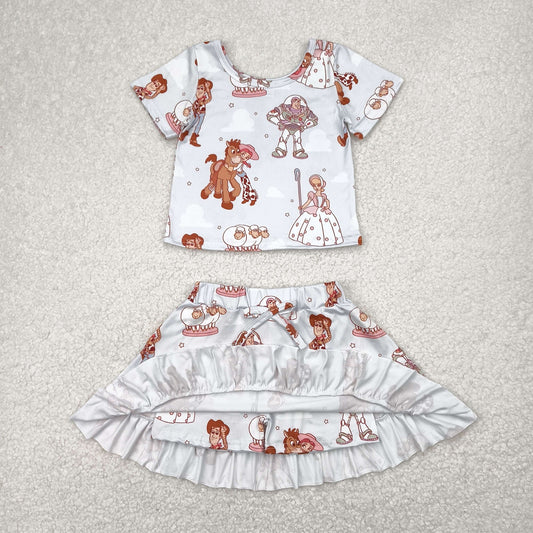 Summer Cartoon short sleeve girls Set