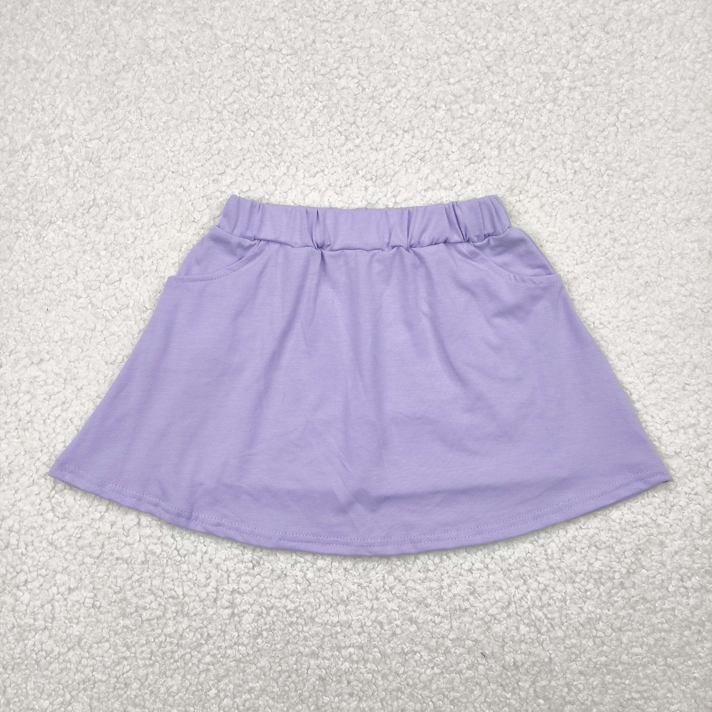 Purple solid print short yoga skirt