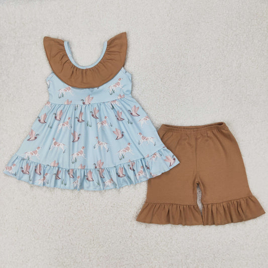 Blue Summer duck Print Girls SetGSSO2385